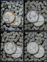 Set of 4 He Harris Buffalo Jefferson Nickel Coin Folders # 1-4 1913-2024... - $27.95