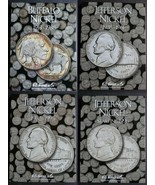 Set of 4 He Harris Buffalo Jefferson Nickel Coin Folders # 1-4 1913-2024... - $27.95