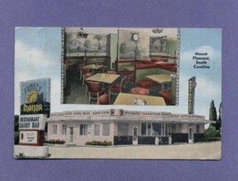 Vintage Linen 1966 Postcard Frosty Manor Dairy Bar Mount Pleasant SC - £7.04 GBP