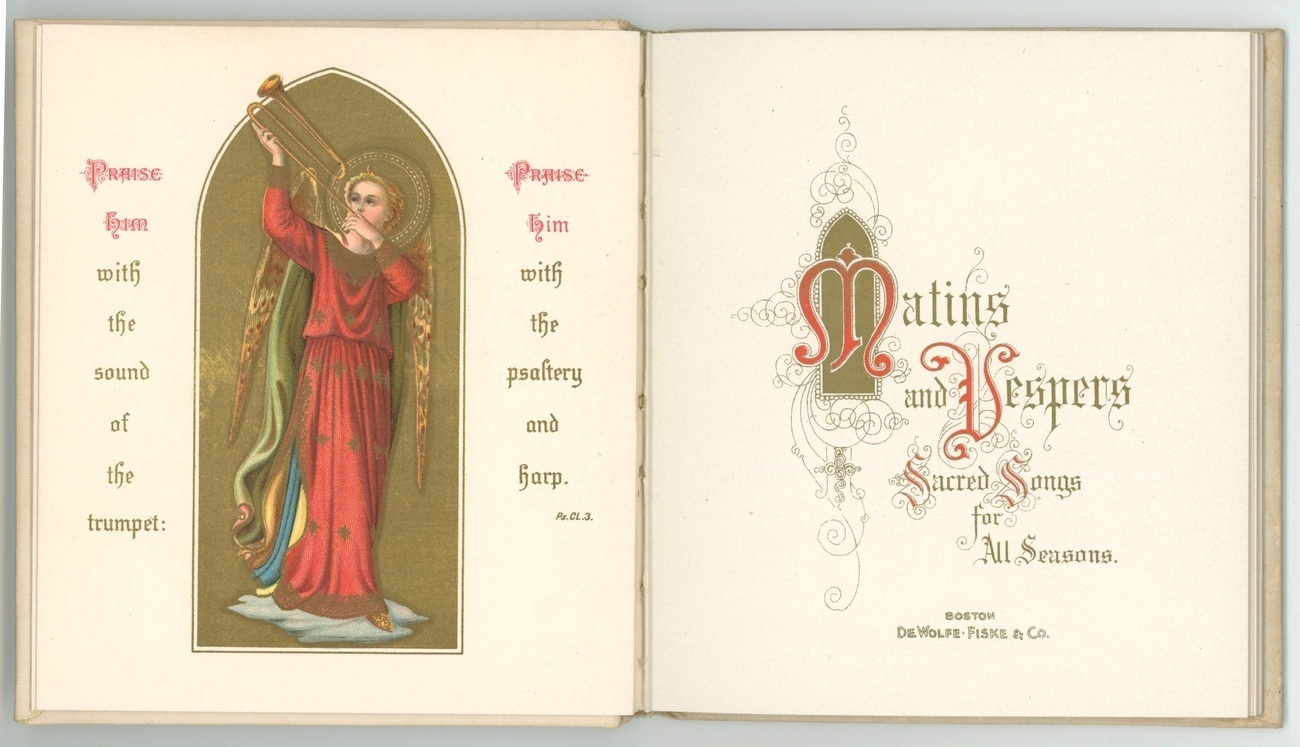Matins Vespers Victorian gift book DeWolfe Fisk & Co Boston 1900 gilt Christian  Item image 2