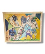 NFL Linebackers 1977 Sportscene Canvas On Cardboard Print 22&quot;x18&quot; - $58.99