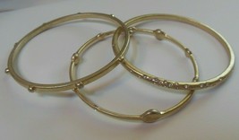 Lia Sophia Gold-tone Bangle Bracelets Three - £14.11 GBP