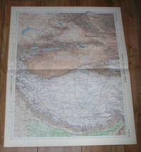 1958 Vintage Map Of Western China Tibet Nepal Bhutan Himalaya Scale 1:5,000,000! - £30.49 GBP