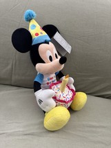 Disney Parks Mickey Mouse Happy Birthday Plush Doll NEW image 2