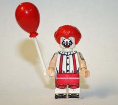 Minifigure Custom Toy Sad Scary Clown Halloween Horror - £4.25 GBP