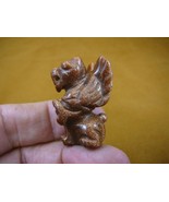 Y-LIO-GA-560) orange ROARING LION GARGOYLE gemstone statue carving love ... - $262.05 MXN