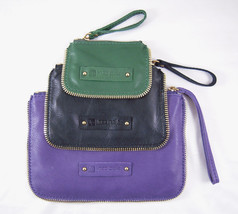Linea Pelle Dylan Zip Cosmetic Cases Set of Three AMETHYST NWT - £98.70 GBP