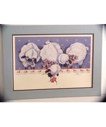 Frankie Buckley Signed17 x 11  Print of Sheep Eating Flower Border - £15.97 GBP
