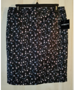 NWT WOMENS Liz Claiborne CAREER FULLY LINED BLACK W/ FLORAL PRINT SKIRT ... - $555.92 MXN