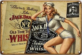 Vintage Jack Daniels Old No7 Distressed Metal Sign Reprint, 12&quot; x 8&quot; TN ... - £10.52 GBP