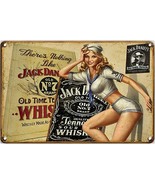 Vintage Jack Daniels Old No7 Distressed Metal Sign Reprint, 12" x 8" TN Whiskey - $13.99