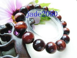 Free Shipping -  Natural Red tiger eye STONE Prayer Beads charm  Bracelet (adjus - £20.44 GBP