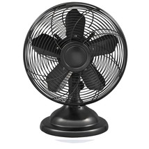 Optimus 12 Inch Retro Oscillating Table Fan with Oil Rubbed Bronze Finish - £80.63 GBP