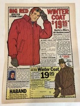 Haband big red winter coat vintage print ad pa5 - £5.40 GBP