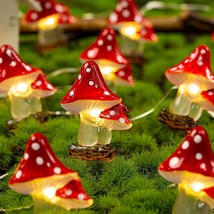Mushroom Lights Cottagecore Room Decor 10FT 30LEDs Wonderland Mushroom Decor Mus - £24.93 GBP