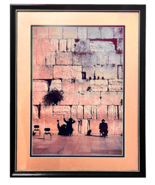 Wailing Wall, Jerusalem, Israel, 16&quot; x 20&quot; Framed, Matted Photograph Cir... - £111.32 GBP