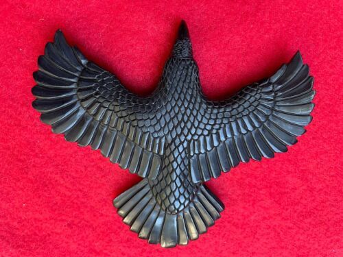 Primary image for Magical Carved  Jet Extra-Large Flying Raven ~ Crow Shamanic Power Pendant