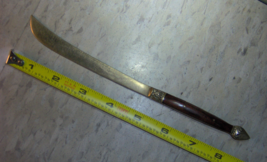 Vintage Letter Opener of Brass and brown Wood Sharp Tip - $1,321.56 MXN