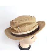 Vintage Fisherman Bucket Hat Cap Khaki Brown Grandpacore Retro 70s - £10.15 GBP