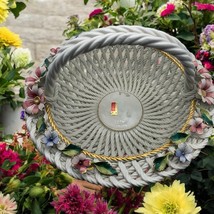 Vintage Oro Zecchino piece, in Italy  Large Woven Basket of Flower&#39;s  14... - $54.45