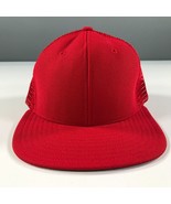 Vintage Trucker Hat Red Boys Youth Size Mesh Back Made In USA New Era Pr... - £8.14 GBP