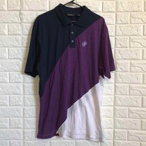 Sean John color block polo shirt XL (navy purple white) - £22.02 GBP