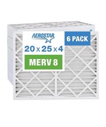 20x25x4 MERV 8 Pleated Air Filter AC Furnace Air Filter 6 Pack - $89.99