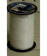 Nice Large Roll of Ribbed Curling 3/16&quot; Ribbon, VERY GD COND, GREAT Whit... - $9.89