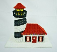 Handmade Seasonal Lighthouse Music Box Plastic Canvas (11x10) - £22.07 GBP