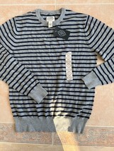 St John&#39;s Bay Grey Heathers Stripe Sweater men size S - $33.66