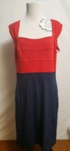 Girls From Savoy Anthropologie Red and Blue Colorblock Ponte Knit Dress ... - $404.50 MXN