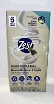 Zest Bar Soap Cocoa Butter &amp; Shea Indulging Moisture  6 Bars In Pack New Sealed! - £14.49 GBP