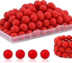 100Pcs 15Mm Silicone Beads for Keychain Making Bulk for Pens and round S... - $14.92