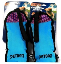 2 Count Petdom Chew Toy With Squeaker For Dogs Durable Oxford Fabric