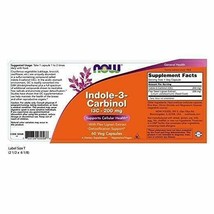 NEW Now Indole-3-Carbinol (I3C) Supports Cellular Health 200 mg 60 Veg Capsules - $24.79