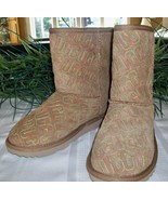 Uggs Girls Kids Classic II Graphic Boots Chestnut 4 NEW 1112383K Rainbow... - $91.00 CAD