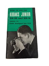 How to Use Kodaks Junior Six-20 &amp; Six-16 Brochure Manual Series III - $15.79
