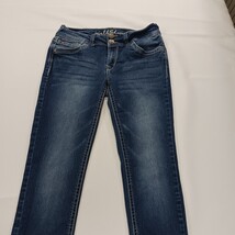 Wallflower WFI10247M Women's Blue Cotton Blend Cropped Denim Jeans Size 7 image 14
