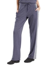 Josie Natori Womens Chi French Terry Pants Size L Color Heather Night Blue - £52.82 GBP