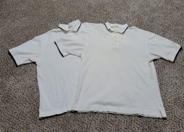 Cutter Buck Genre White Polo Style Shirt Men&#39;s Size XL Lot of 2 - $12.99