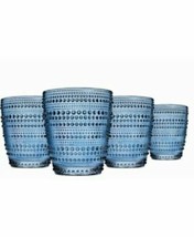 Godinger Mars Modern Vintage Double Old Fashioned Glasses, Blue Set of Four - $27.99