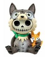 Furrybones Big Bad Wolf Figurine 3.5"H Hooded Wolfgang Costume Skeleton Monster - $14.99