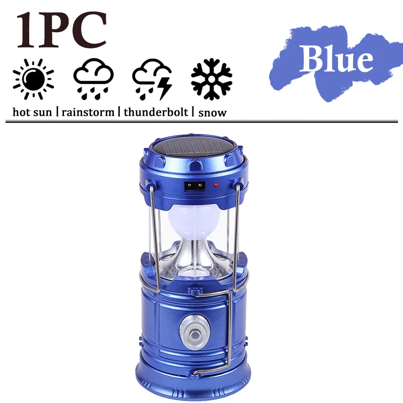 Solar LED Portable Lantern Telescopic Torch Lamp Multi-function Outdoor Camping  - £140.77 GBP