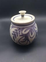 Vintage Lidded Jar Pot Dish Handcrafted Studio Pottery Signed Brown - £52.08 GBP