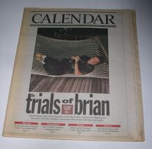 Brian Wilson Calendar Newspaper Supplement Vintage 1991 Cover Story  - $49.99