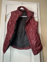 Womens Aeropostale Vest Burgundy Full Zip Puffer Jacket Size XS - $14.88 CAD