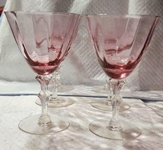 6 Gorgeous Tiffin Franciscan Pink Wisteria Discontinued Water Wine Glass... - £128.54 GBP