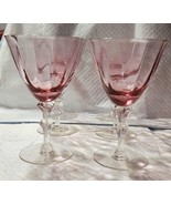 6 Gorgeous Tiffin Franciscan Pink Wisteria Discontinued Water Wine Glass... - £130.41 GBP