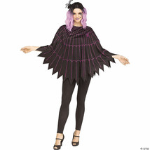 Black purple spiderweb poncho - $4,196.23 MXN