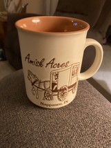 Amish Acres Nappanee Indiana Coffee Mug Horse Carriage House Ceramic - £7.52 GBP